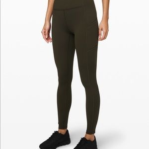 LuluLemon Speed Up Tight 28 inch Olive Color
